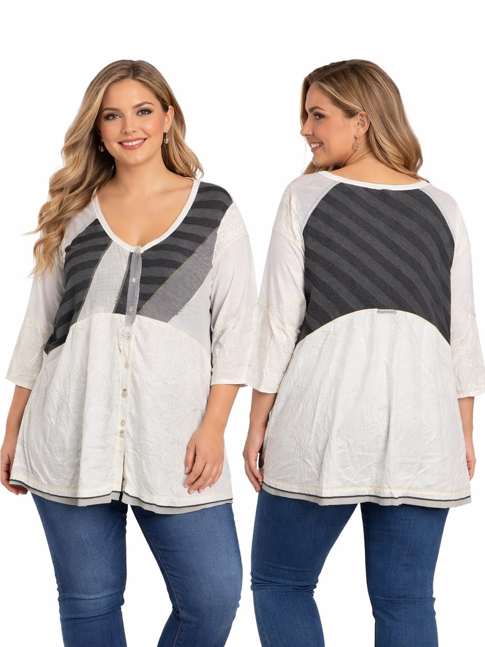 Parsley & Sage Peplum Heather Gray Top